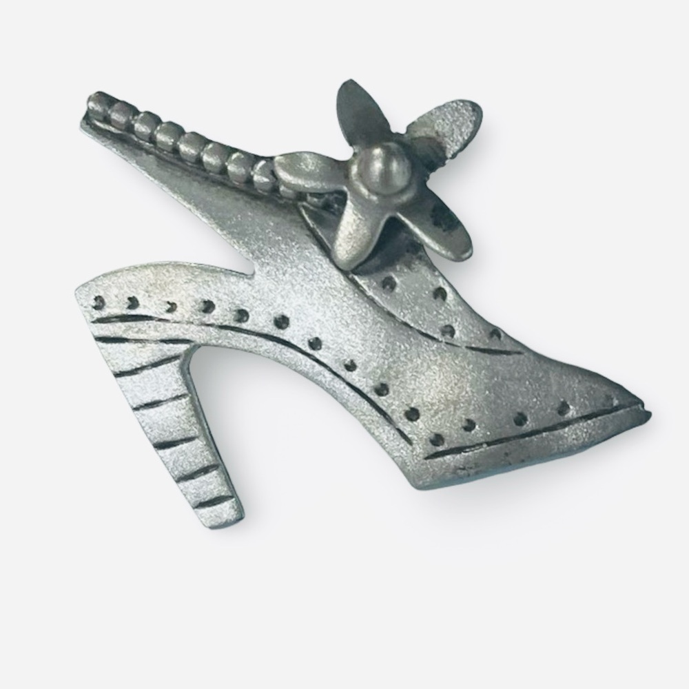 Vintage Silver Tone Stiletto Lapel Pin